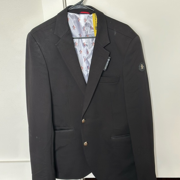 Moncler Black Sport Coat Modern Cut